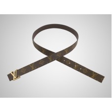 Curea Louis Vuitton Monogram cu inițiale și cataramă aurie