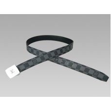 Curea Louis Vuitton Cut Damier Graphite Catarama argintie