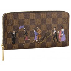 Portofel Louis Vuitton Damier Ebene Zippy Illustre