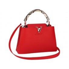 Geanta Bb Louis Vuitton Capucines Python Rubis