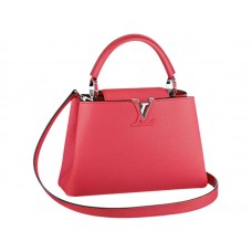 Geantă Louis Vuitton Capucines Bb roz lici