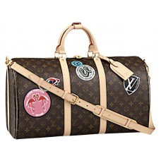 Geantă Louis Vuitton Monogram Canvas Keepall Bandouliere 50 World Tour