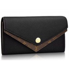 Portofel Louis Vuitton Double V Monogram Taurillon din piele negru m64319