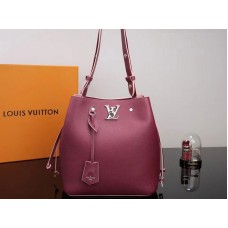 Geantă Louis Vuitton Lockme Bucket Prune Rose Poudre m54680