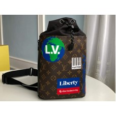 Geantă Louis Vuitton Monogram Canvas Chalk Sling maro m44625