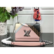 Geantă Louis Vuitton Epi Leather Twist Mm Blanc Rose m53800