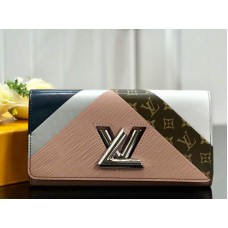 Portofel Louis Vuitton Epi din piele, model alb-roz, m60996